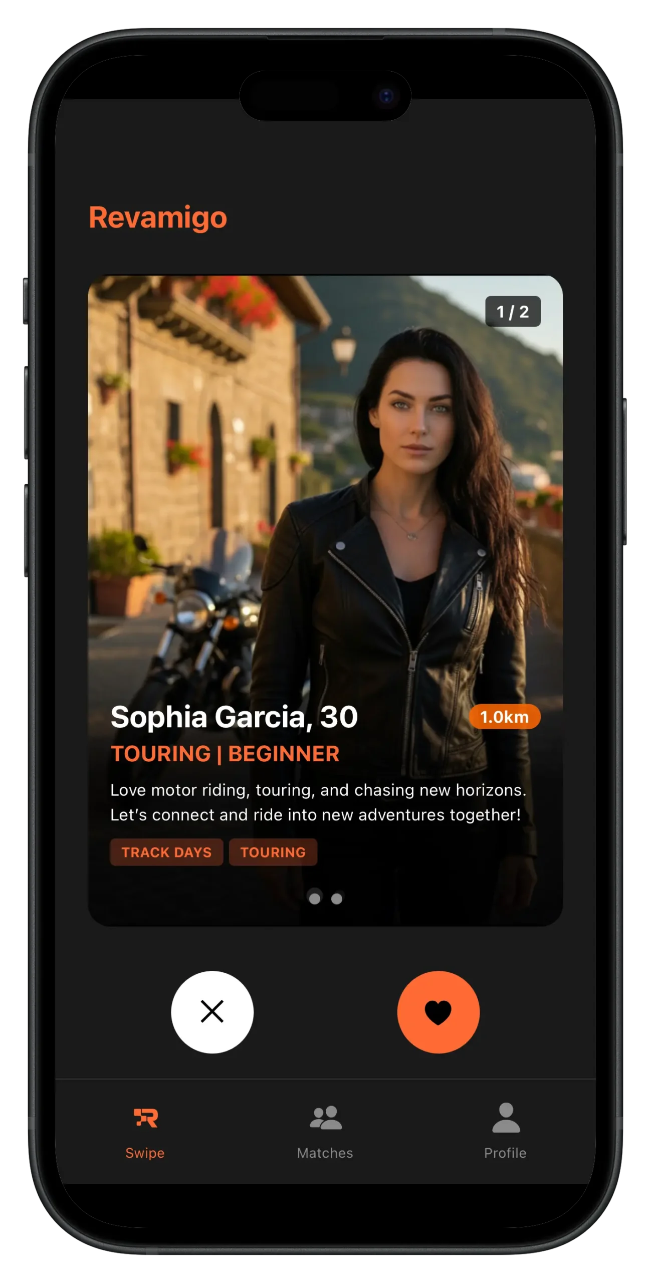 Motorcycle riders finding friends through Revamigo app